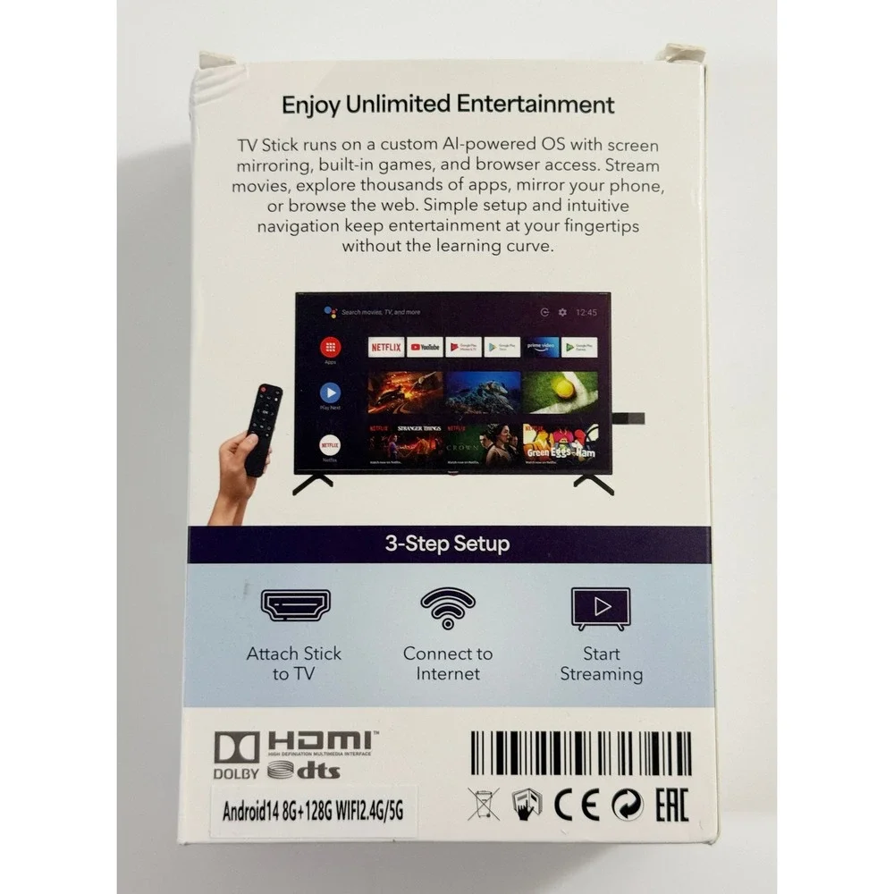 Smart TV Stick 4K UHD Chromecast Built in Android TV Google Assistant Remote‎
